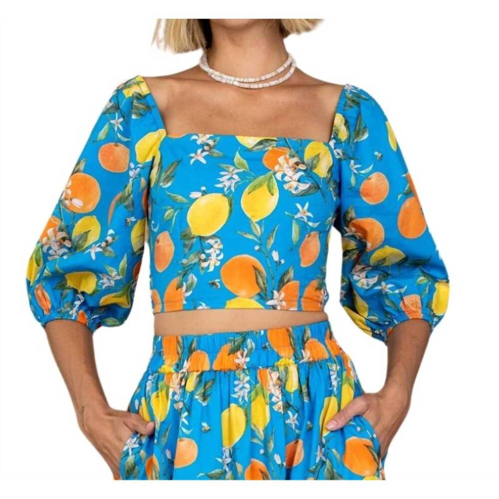 NEW OLIVIA JAMES THE LABEL bunny top in citron